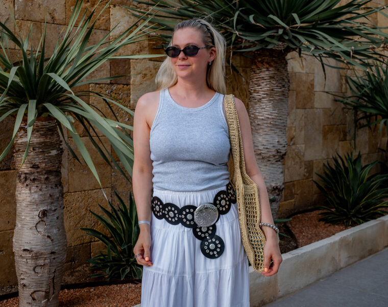 outfit westerngürtel maxirock sommer accessoire fashion blog sunnyinga