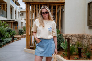 outfit denim skort sommer shirt inga brauer fashion influencer