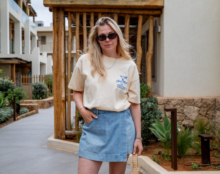 outfit denim skort sommer shirt inga brauer fashion influencer
