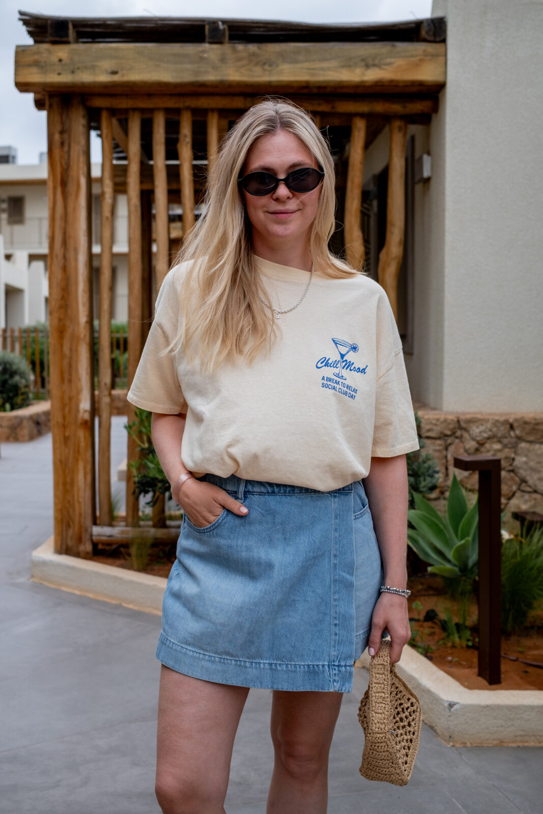 sunnyinga outfit sommer denim skort fashion look