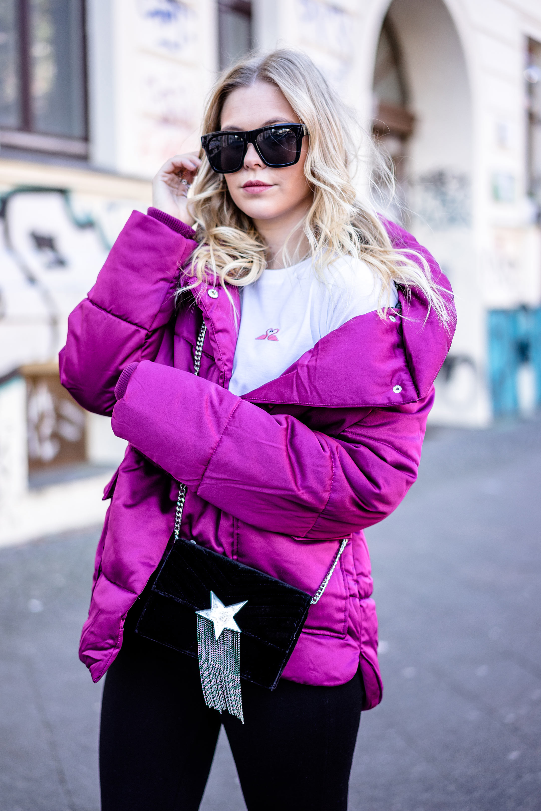 Daunenjacke oversized Outfit Modeblog ootd Winter Sunnyinga