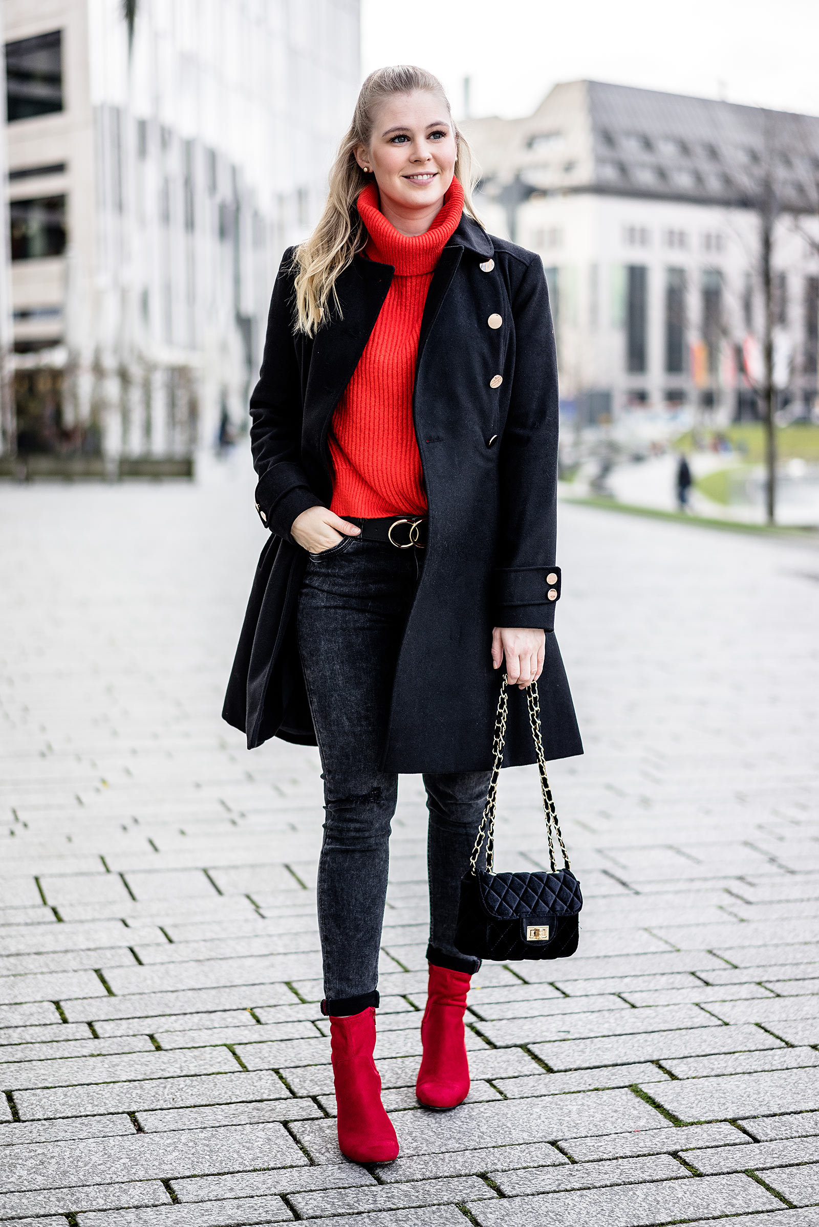 Outfit rote Schuhe Fashion Blogger Sunnyinga ootd Streetstyle