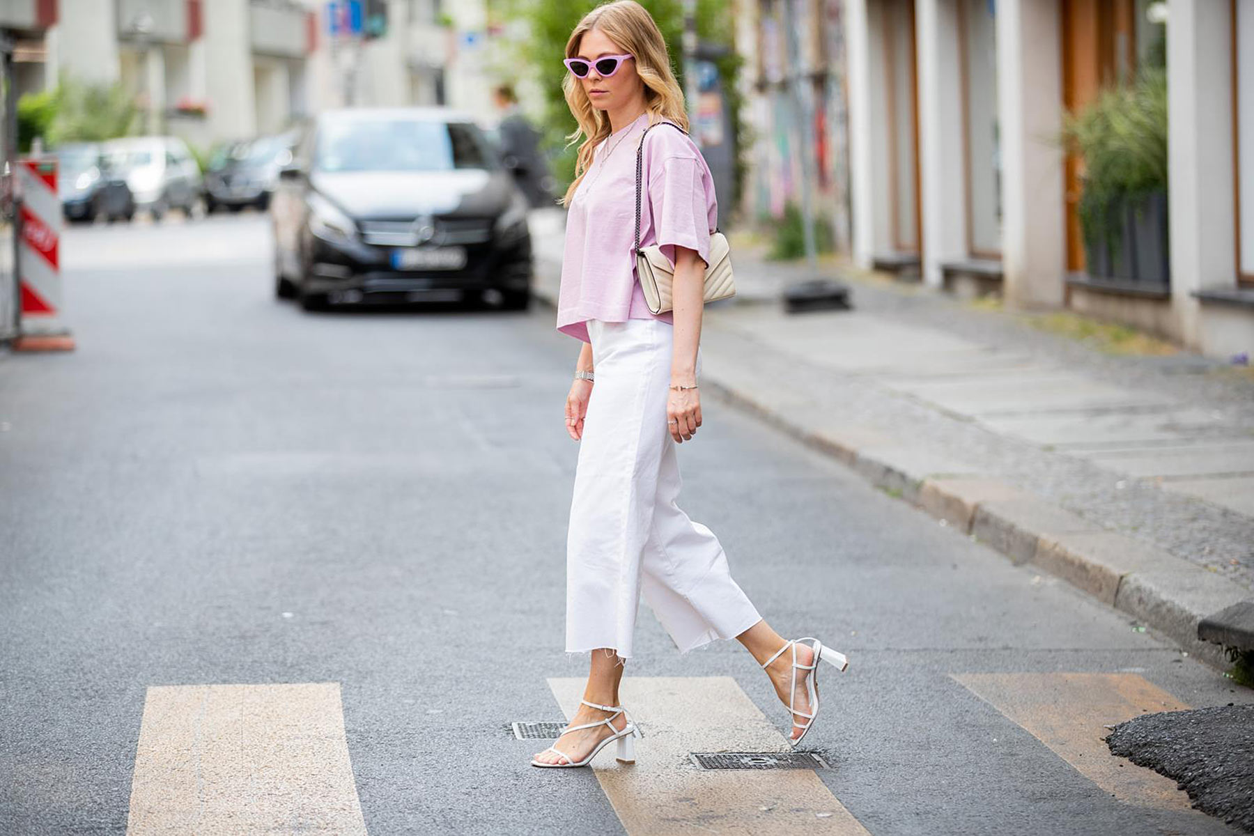 weisse denim culotte sandalen mit absatz fashion blogger inga brauer sunnyinga